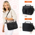opux Insulated Lunch Bag for Men Women - Leakproof Black Lunch Box for Work, Portable Soft Cooler Bag, 14 Can/8L