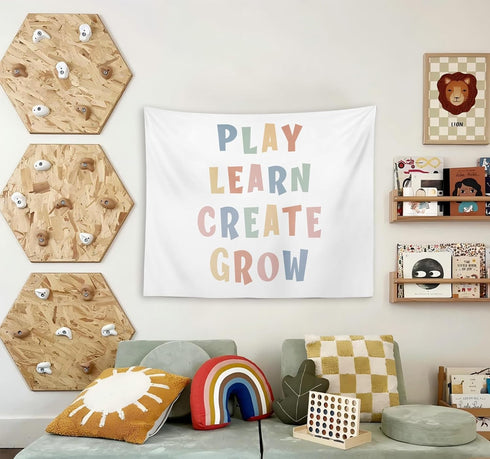 OXW 50x60 inches Classroom Decor Kids Tapestry Wall Hanging, Playroom Wall Art Decor, Nursery Wall Decor for Kids