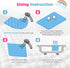 joiyota (33x17.3-Rainbow) Silicone Push Pop Bath Mat for Kids, CPC Certified Non-Slip Rainbow Bathtub Mat with Suction