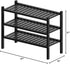 ROMGUAR CRAFT 3 Closet, 27"x12"x21" Tier (Thick) Bamboo Shoe Rack for Entryway, Small Wood Shoe Shelf Storage Organizer