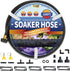Soaker Hose 100 FT for Garden Beds, 1/2 Rubber Garden Soaker Hoses