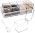 XJMWXHFC Clear Seasoning Box, 4 Pieces Seasoning Rack Spice Pots, Storage Container Condiment