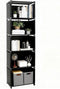 Gmrithaf 6 Tier Book Shelf, 5-Cube Storage Shelves, Tool-Free Assembly Kids Bookshelf, Bookcase