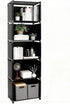 Gmrithaf 6 Tier Book Shelf, 5-Cube Storage Shelves, Tool-Free Assembly Kids Bookshelf, Bookcase