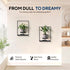 TECKED 4 Pack Black Metal Indoor Window Plant Shelves Hanging Plant Shelves Picture Frame Outdoor Plant Rack for Indoor