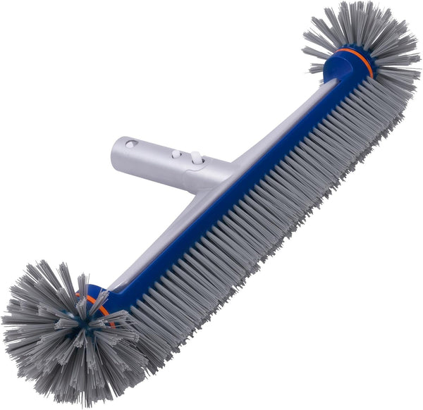 POOLAZA 360 Degree Pool Brush - Heavy Duty 17.5" Pool Brush Head