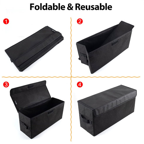 DVD Storage Boxes, Pack of 2, Holds 40 DVDs in Jewel Cases, 80 in Slim Cases, 200 in Sleeves, Black