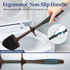 Set: 2 Pack Bronze1 HAMITOR Toilet Bowl Brush Holder Modern Deep Cleaning Bathroom Toilet Scrubber with Caddy for rv
