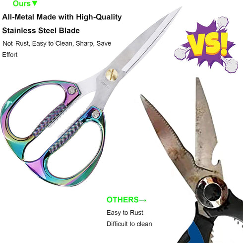 Kitchen Scissors All Purpose Heavy Duty Shears for Food, Meat, Poultry, Vegetable, Herbs | 7.5inches