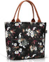 Gloppie Insulated Lunch Bag for Women, Leakproof Lunch Tote with White Flower Design