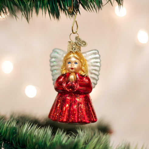 Old World Christmas Collection Glass Blown Ornaments for Christmas Tree, Baby Angel