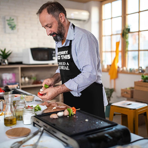 Funny Chef Aprons for Men, Mens Apron, Husband Birthday Gift, Gifts for Dad, Father's Day Gifts, Cooking Aprons
