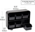 Mind Reader Tea Bag Organizer, Countertop Storage for Kitchen, Plastic, 10.25"L x 3.25"W x 7.75"H - Black