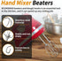 Hand Mixer Beater & Dough Hooks Compatible with KitchenAid Hand Mixer Attachments, Kitchen Hand Mixers Stainless Steel Replacement Parts W10490648 KHM2B AP5644233 PS4082859 (Pack of 4)