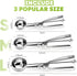 Ice Cream Scoop, 3 Pcs Stainless Steel Cookie Scoop, Meatball Maker Cookie Dough Scoops for Baking Set, Ice Cream Scooper with Trigger Release, Baking Supplies for Melon Baller, Fruit, Mini Cupcake