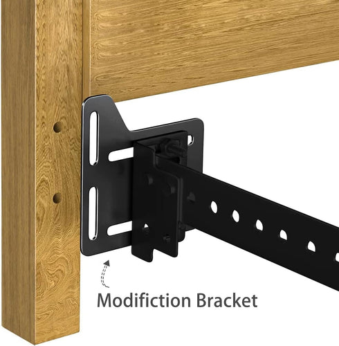 2Pcs Bed Frame Conversion Kit, Heavy Duty Adapter Bracket, Headboard Attachment with Hardware, Full to Queen
