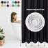 Biscaynebay Fabric Narrow Shower Stall Curtain Liners - 40" x 72", Black Water Resistant Bathroom Curtains