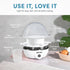7 AROMA Overly Easy Egg Cooker, Steamer, and Electric Egg Poacher | XL Capacity Egg Steamer Fits Eggs