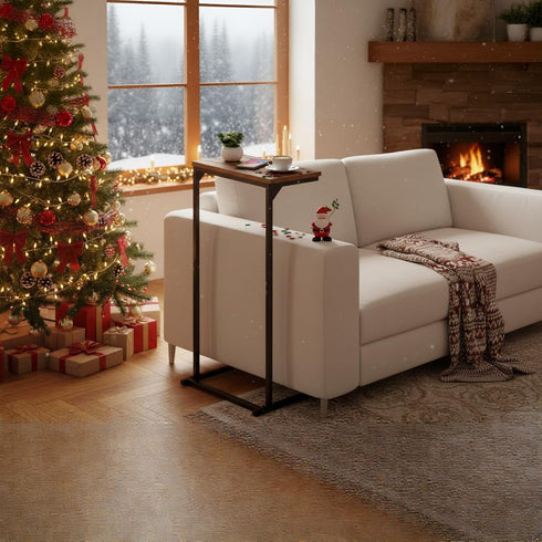 28.7 inch TB01BB071 TUTOTAK C Shaped End Table, Tv Tray, Small Side Table, Tall Couch Table, Tray Table, Sofa Table