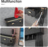 4 iHave Toothbrush Holders Wall Mounted with Toothpaste Dispenser & Cups - Luxury Black and Gold Design for Bathroom
