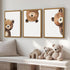 Lwoztra 12x16x3 Inch Bear Nursery Wall Art Decor Kids Canvas Poster Baby Boy Nursery Wall Decor Woodland Animal