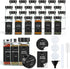 OMOZUN Spice Jars with Label, 24pcs 4oz Glass Spice Jars with Black Lids,