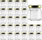 Woaiwo-q 25Pack1.5oz Honey Jars,Mini Honey Jars With Dipper,Hexagon Glass Jar with Gold Lids,Glass