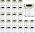 Woaiwo-q 25Pack1.5oz Honey Jars,Mini Honey Jars With Dipper,Hexagon Glass Jar with Gold Lids,Glass