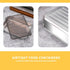 2 Pcs Deli Containers with Lids, Refrigerator Bacon and Cheese Storage Containers, Dishwasher Safe Long Deli Meat Tray