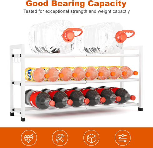 Closet 18.5"-33" 12 3-Tier Expandable Shoe Rack for Adjustable Metal Shoe Rack for Entryway Free Standing Shoe