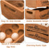 Countertop, 2-Tier 24 YOUEON Wooden Egg Holder for Stackable Egg Crates for Eggs with Handle, Farmhouse Rustic Pinewood