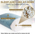 Ivellow Compressible Memory Foam Travel Pillow - Shredded Firm Supportive Camping Pillow for Adults Kids, Blue-M