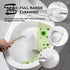 Set 7.5" Toilet Brush Holder - Ceramic Silver Toilet Scrubber Brush with Duck Base, Bathroom Cleaning Brush, Cute
