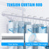 TEECK Adjustable Spring Tension Shower Curtain Rod, 27-76 inch, Never Rust Anti-Slip for Bathroom, Easy to Use, White