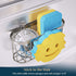 Consumest Sponge Holder Smiley Face - Kitchen Sink Caddy, Sink Organizer with Removable Suction Cups & Adhesive Strips