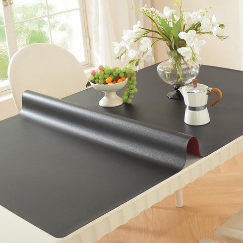 OstepDecor Black Table Protector 16 x 40 Inch, 1.5mm Thick Plastic Table