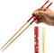 Long Japanese Cooking Chopsticks, Bamboo Wood Saibashi 13in - Made in Japan, Red (13x0.31)