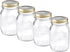 Bormioli Rocco Quattro Stagioni Set of 4 Clear Airtight Mason Jars, 17 Oz, Made in Italy