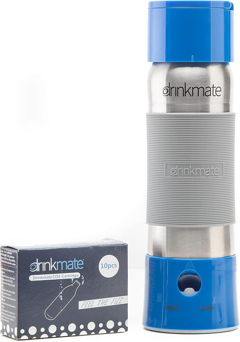 8g CO2 50 pack, DrinkMate Soda Chargers - Silver, Standard