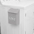 Calindiana Modern Farmhouse Metal Magnetic Lint Bin for Laundry Room Decor with Lid, Wall Mount Space Saving Trash Can,