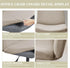 Armless Criss Cross Chair Cover Water Resistant Jacquard Vanity Chair Cover Elastic Mid Back Wide Seat Accent Chair