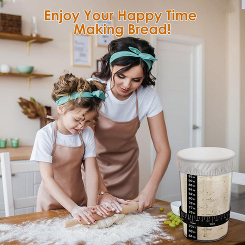 27oz TOKPELA Sourdough Starter Jar Glass, Wide Mouth Sourdough Starter Jars, Sourdough Starter Kit with Wooden Spoon