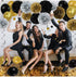 Black and Gold Party Decorations - DIY Tissue Paper Pom Poms, Balloons, and Garland