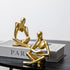 Set 2, Prettidecor Thinker Statue of Abstract Art Reading Sculpture Figurine, Modern Aesthetic Home Decoration