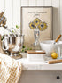 Countertop, Set 1, LE TAUCI Butter Dish with Lid for Ceramic Butter Container, Embossed Butter Keeper with Acacia Wood