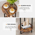 2-Tier Small Round Side Table, Brown Round End Table with Storage, Modern Accent/Bedside Table for Living Room