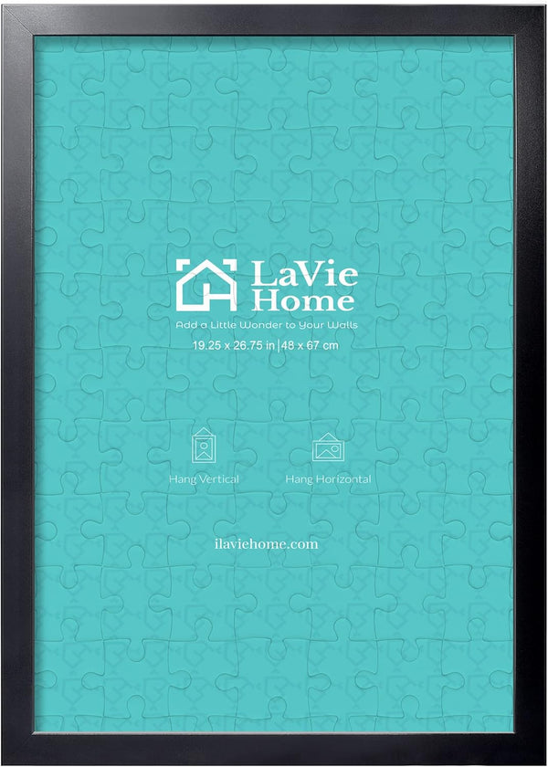 LaVie Home 19.25x26.75 Picture Frame Black, Puzzles Frame for Wall Decoration, Classic