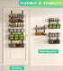 Over The Door Pantry Organizer, 6-Tier Deep Baskets Hanging Metal Rack for Home & Kitchen, Black