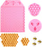 3 Packs 7 Cavity Bumble Bee Silicone Mold, Honeycomb Bees Chocolate Molds for Baking (Honeycomb Bee)