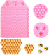 3 Packs 7 Cavity Bumble Bee Silicone Mold, Honeycomb Bees Chocolate Molds for Baking (Honeycomb Bee)